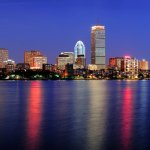 prudential center in boston on city skyline with restaurants and attractions close by to short term affordable rental apartments to stay with maverick suites