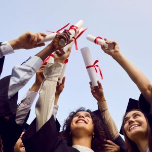 College students graduating