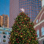 holiday winter market in boston quincy market for winter holiday festivities season